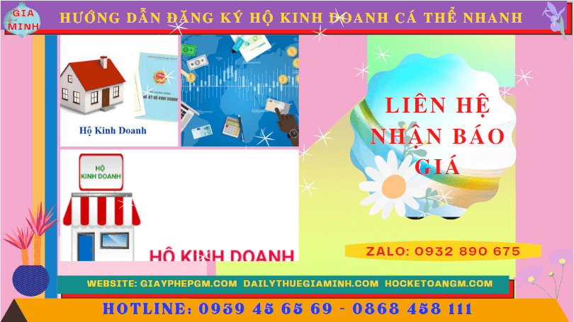 HƯỚNG DẪN ĐĂNG KÝ HỘ KINH DOANH CÁ THỂ NHANH TẠI HUẾ 5 Chi phí dịch vụ đăng ký hộ kinh doanh tại Huế