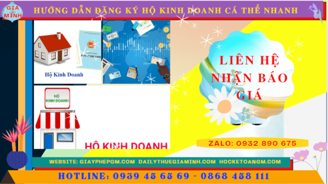 HƯỚNG DẪN ĐĂNG KÝ HỘ KINH DOANH CÁ THỂ NHANH TẠI LÂM ĐỒNG 5 Chi phí dịch vụ đăng ký hộ kinh doanh tại Lâm Đồng