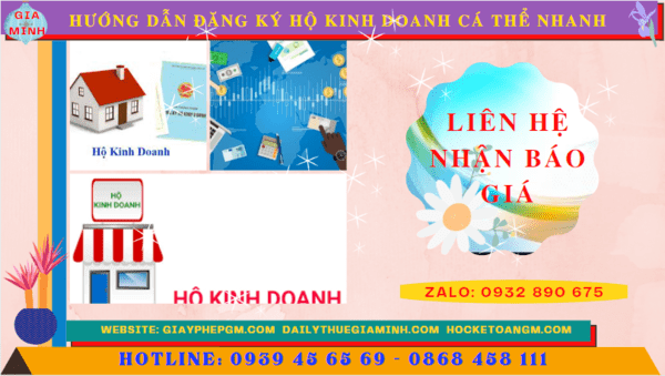 Chi phí dịch vụ đăng ký hộ kinh doanh tại Ninh Bình