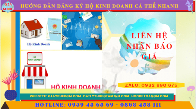 HƯỚNG DẪN ĐĂNG KÝ HỘ KINH DOANH CÁ THỂ NHANH TẠI QUẢNG TRỊ 5 Chi phí dịch vụ đăng ký hộ kinh doanh tại Quảng Trị