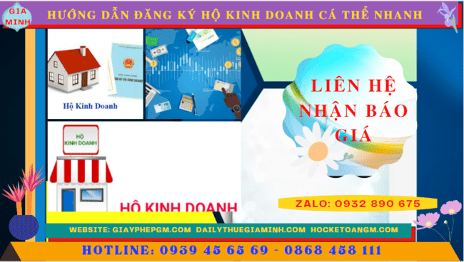 HƯỚNG DẪN ĐĂNG KÝ HỘ KINH DOANH CÁ THỂ NHANH TẠI THÁI BÌNH 5 Chi phí dịch vụ đăng ký hộ kinh doanh tại Thái Bình