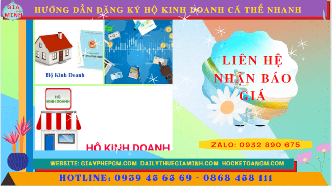 HƯỚNG DẪN ĐĂNG KÝ HỘ KINH DOANH CÁ THỂ NHANH TẠI THÁI NGUYÊN 5 Chi phí dịch vụ đăng ký hộ kinh doanh tại Thái Nguyên