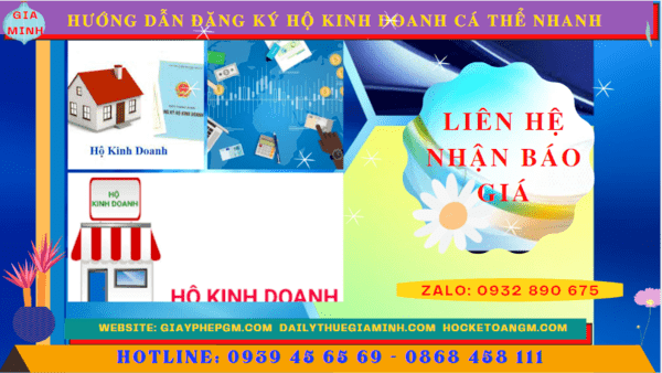Chi phí dịch vụ đăng ký hộ kinh doanh tại Thành phố Phủ Lý