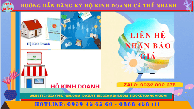 HƯỚNG DẪN ĐĂNG KÝ HỘ KINH DOANH CÁ THỂ NHANH TẠI TT HUẾ 5 Chi phí dịch vụ đăng ký hộ kinh doanh tại TT Huế