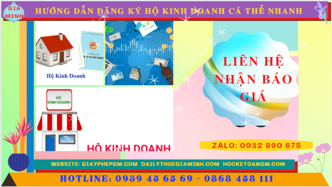 HƯỚNG DẪN ĐĂNG KÝ HỘ KINH DOANH CÁ THỂ NHANH TẠI VĨNH LONG 5 Chi phí dịch vụ đăng ký hộ kinh doanh tại Vĩnh Long