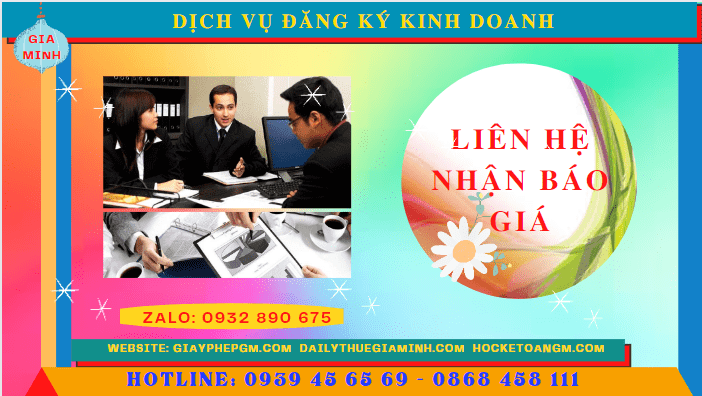 Chi phí dịch vụ đăng ký kinh doanh tại Hòa Bình