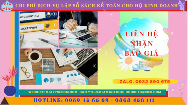 Chi phí dịch vụ kê khai kế toán thuế cho hộ kinh doanh tại Bắc Kạn