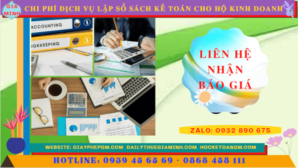 Chi phí dịch vụ kê khai kế toán thuế cho hộ kinh doanh tại Bến Tre