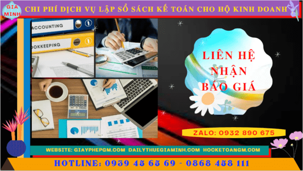 Chi phí dịch vụ kê khai kế toán thuế cho hộ kinh doanh tại Bình Phước