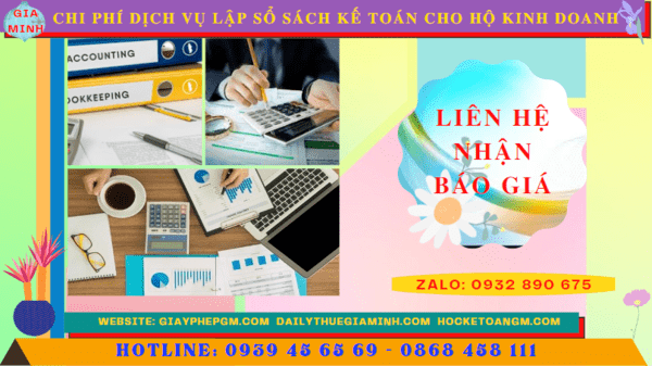 Chi phí dịch vụ kê khai kế toán thuế cho hộ kinh doanh tại Hà Giang