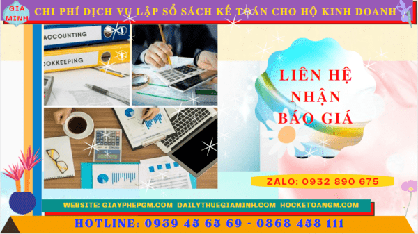 Chi phí dịch vụ kê khai kế toán thuế cho hộ kinh doanh tại Hà Nam