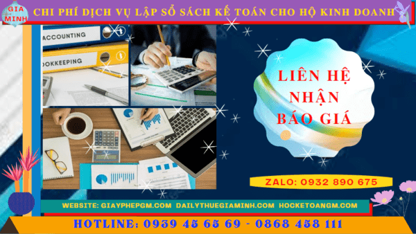 Chi phí dịch vụ kê khai kế toán thuế cho hộ kinh doanh tại Hậu Giang