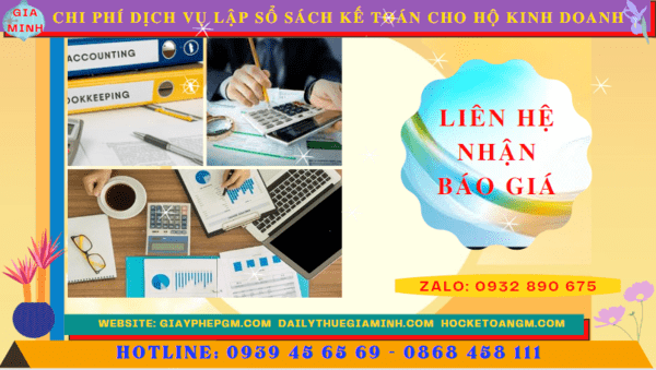 Chi phí dịch vụ kê khai kế toán thuế cho hộ kinh doanh tại Lào Cai