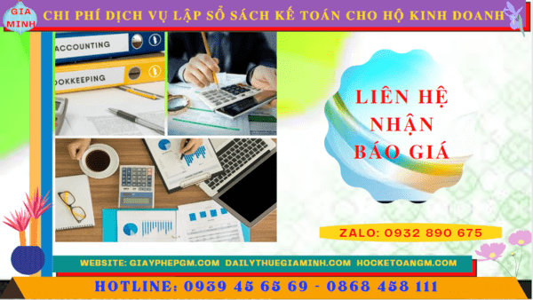 Chi phí dịch vụ kê khai kế toán thuế cho hộ kinh doanh tại Nghệ An