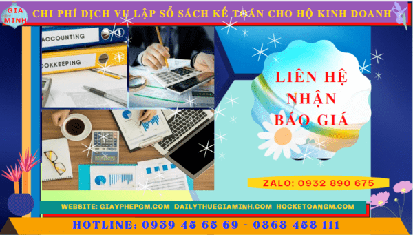 Chi phí dịch vụ kê khai kế toán thuế cho hộ kinh doanh tại Quảng Bình