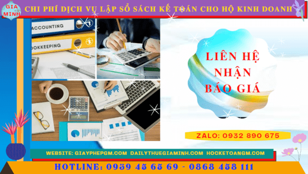 Chi phí dịch vụ kê khai kế toán thuế cho hộ kinh doanh tại Quảng Nam