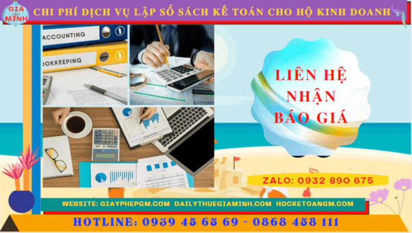 Chi phí dịch vụ kê khai kế toán thuế cho hộ kinh doanh tại Sơn La