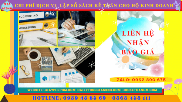 Chi phí dịch vụ kê khai kế toán thuế cho hộ kinh doanh tại Thái Bình