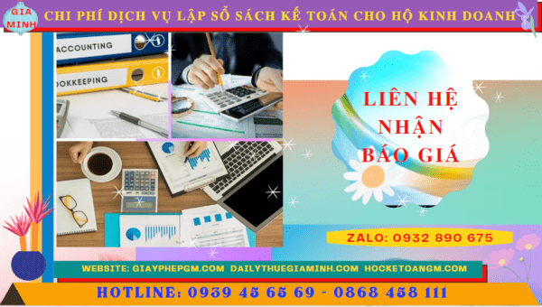 Chi phí dịch vụ kê khai kế toán thuế cho hộ kinh doanh tại Thành Phố Đà Nẵng