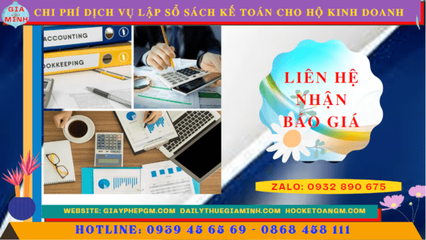 Chi phí dịch vụ kê khai kế toán thuế cho hộ kinh doanh tại Thành Phố Hưng Yên