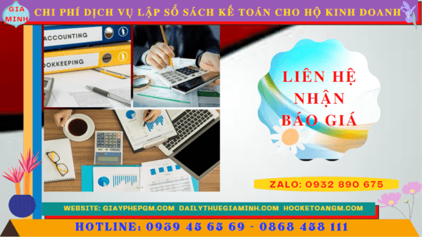 Chi phí dịch vụ kê khai kế toán thuế cho hộ kinh doanh tại Thừa Thiên Huế