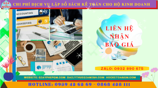 Chi phí dịch vụ kê khai kế toán thuế cho hộ kinh doanh tại Quận Ninh Kiều