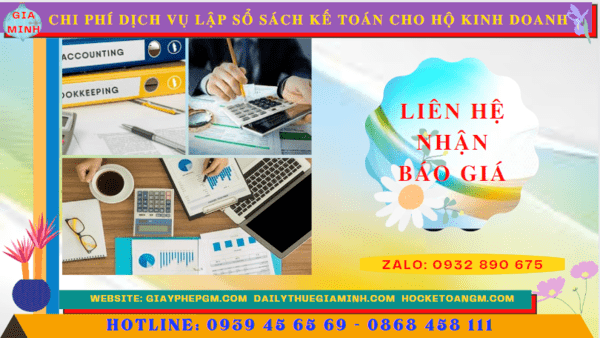 Chi phí dịch vụ kê khai kế toán thuế cho hộ kinh doanh tại TP Hồ Chí Minh