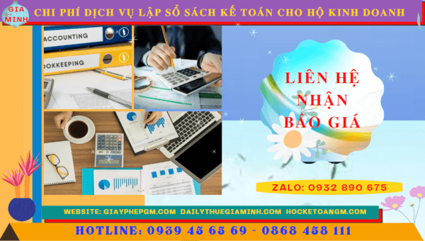 Chi phí dịch vụ kê khai kế toán thuế cho hộ kinh doanh tại TP Hưng Yên