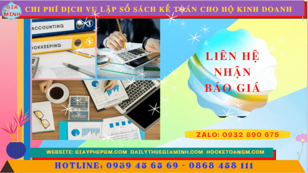 Chi phí dịch vụ kê khai kế toán thuế cho hộ kinh doanh tại TT Huế
