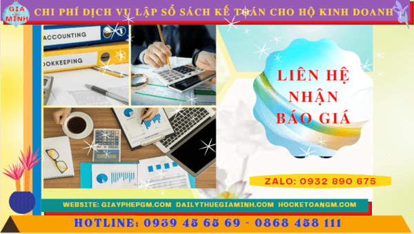Chi phí dịch vụ kê khai kế toán thuế cho hộ kinh doanh tại Vĩnh Phúc