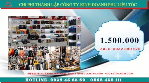 Thành lập công ty kinh doanh phụ liệu tóc tại Nha Trang 5 Chi phí thành lập doanh nghiệp kinh doanh phụ liệu tóc uy tín tại Nha Trang