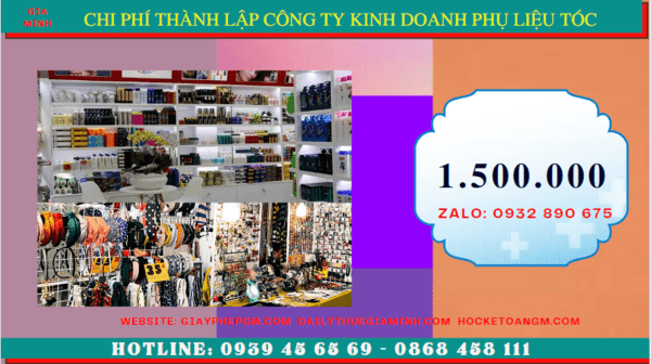 Thành lập công ty kinh doanh phụ liệu tóc tại Sơn La 5 Chi phí thành lập doanh nghiệp kinh doanh phụ liệu tóc uy tín tại Sơn La