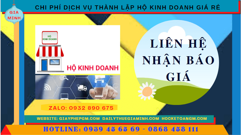 DỊCH VỤ THÀNH LẬP HỘ KINH DOANH GIÁ RẺ TẠI BẮC NINH 5 Chi phí thành lập hộ kinh doanh giá rẻ tại Bắc Ninh