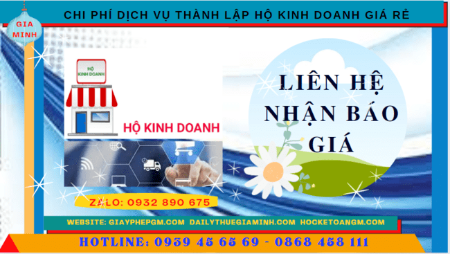 DỊCH VỤ THÀNH LẬP HỘ KINH DOANH GIÁ RẺ TẠI BẾN TRE 5 Chi phí thành lập hộ kinh doanh giá rẻ tại Bến Tre