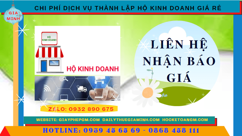 Chi phí thành lập hộ kinh doanh giá rẻ tại Bình Phước