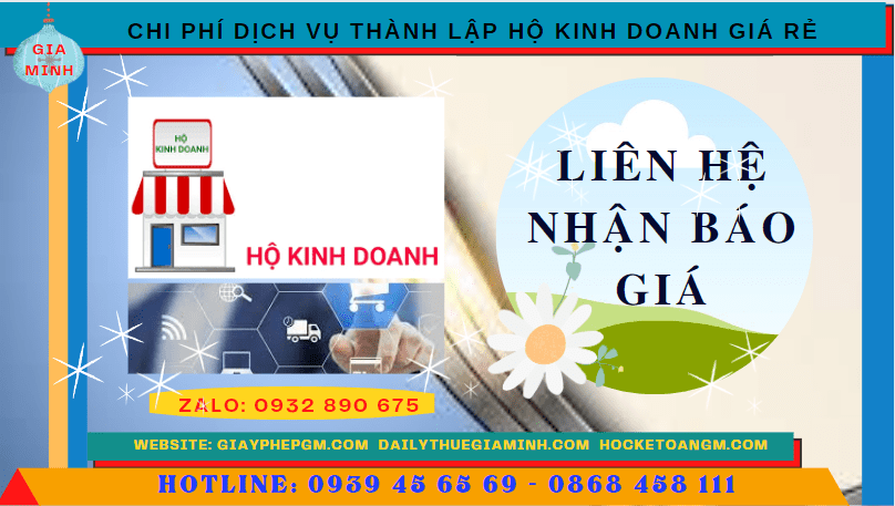 Chi phí thành lập hộ kinh doanh giá rẻ tại Cà Mau