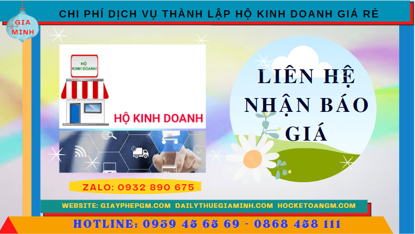 DỊCH VỤ THÀNH LẬP HỘ KINH DOANH GIÁ RẺ TẠI HÀ NAM 5 Chi phí thành lập hộ kinh doanh giá rẻ tại Hà Nam