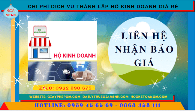 DỊCH VỤ THÀNH LẬP HỘ KINH DOANH GIÁ RẺ TẠI HẢI DƯƠNG 5 Chi phí thành lập hộ kinh doanh giá rẻ tại Hải Dương