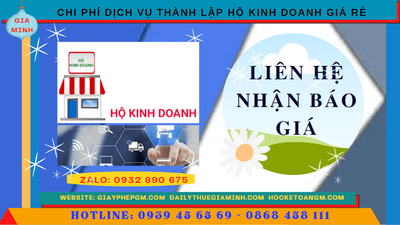 DỊCH VỤ THÀNH LẬP HỘ KINH DOANH GIÁ RẺ TẠI HÒA BÌNH 5 Chi phí thành lập hộ kinh doanh giá rẻ tại Hòa Bình