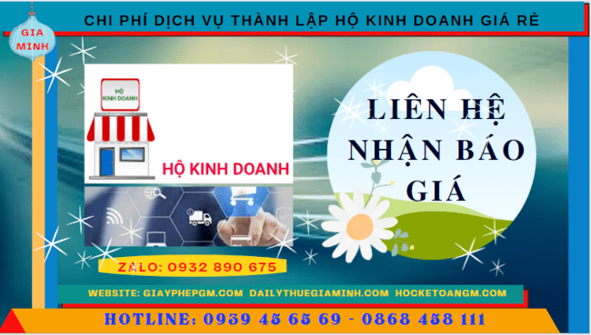 DỊCH VỤ THÀNH LẬP HỘ KINH DOANH GIÁ RẺ TẠI NAM ĐỊNH 5 Chi phí thành lập hộ kinh doanh giá rẻ tại Nam Định