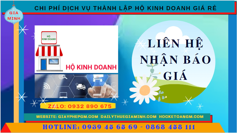 DỊCH VỤ THÀNH LẬP HỘ KINH DOANH GIÁ RẺ TẠI NGHỆ AN 5 Chi phí thành lập hộ kinh doanh giá rẻ tại Nghệ An