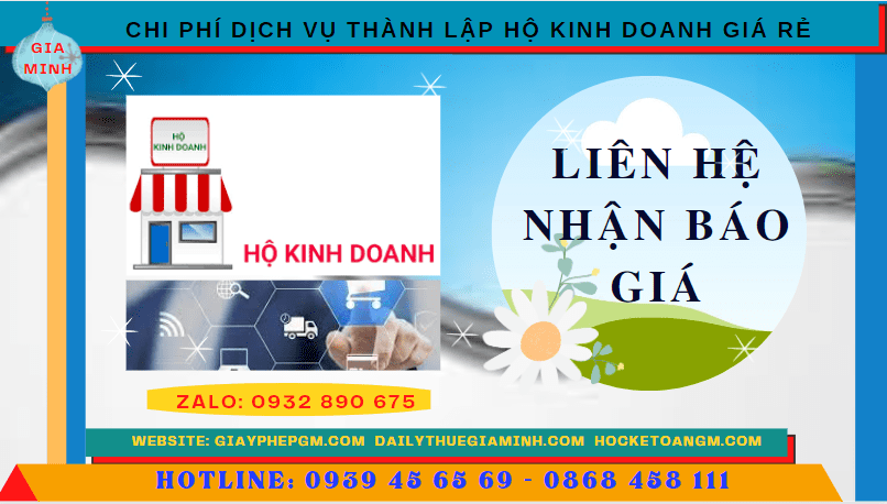 DỊCH VỤ THÀNH LẬP HỘ KINH DOANH GIÁ RẺ TẠI THÁI BÌNH 5 Chi phí thành lập hộ kinh doanh giá rẻ tại Thái Bình