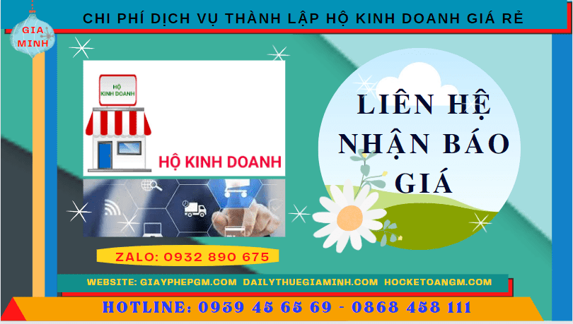Chi phí thành lập hộ kinh doanh giá rẻ tại Thành Phố Hà Nội