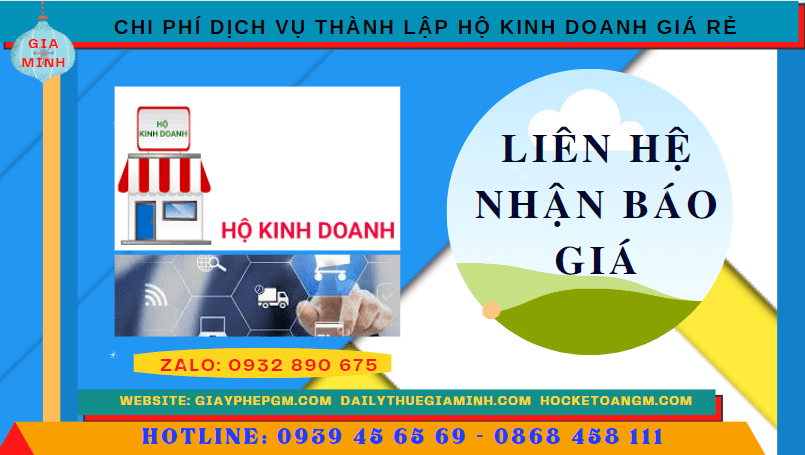 Chi phí thành lập hộ kinh doanh giá rẻ tại Thành Phố Hồ Chí Minh