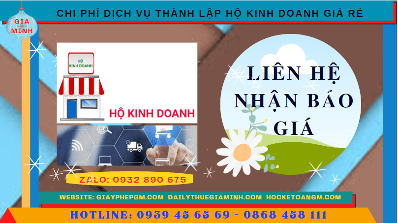 Chi phí thành lập hộ kinh doanh giá rẻ tại Quận Ninh Kiều