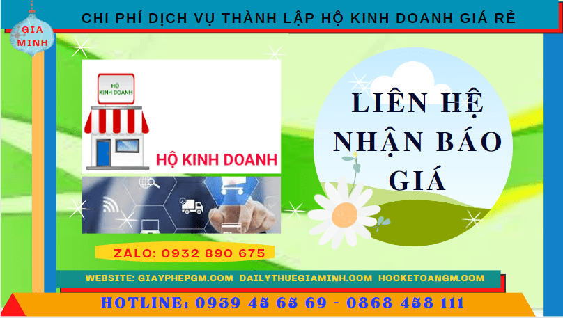 Chi phí thành lập hộ kinh doanh giá rẻ tại Thành phố Phủ Lý
