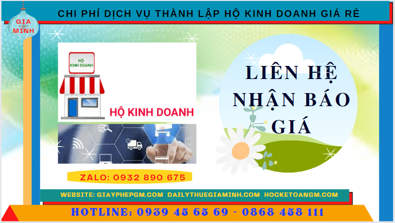 DỊCH VỤ THÀNH LẬP HỘ KINH DOANH GIÁ RẺ TẠI TT HUẾ 5 Chi phí thành lập hộ kinh doanh giá rẻ tại TT Huế