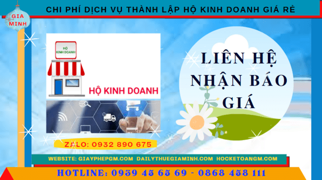 Dịch vụ thành lập hộ kinh doanh giá rẻ tại vĩnh long 5 Chi phí thành lập hộ kinh doanh giá rẻ tại Vĩnh Long