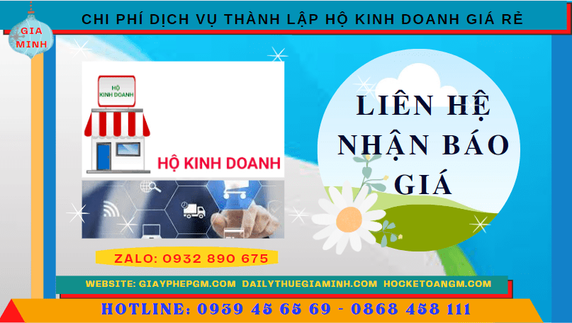 DỊCH VỤ THÀNH LẬP HỘ KINH DOANH GIÁ RẺ TẠI VĨNH PHÚC 5 Chi phí thành lập hộ kinh doanh giá rẻ tại Vĩnh Phúc