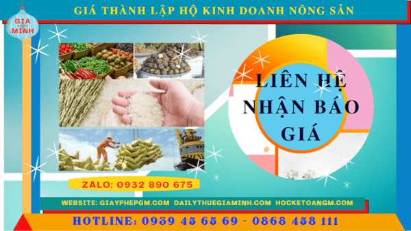 Chi phí thành lập hộ kinh doanh nông sản tại Bà Rịa Vũng Tàu